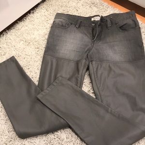 BCBG leather jeans